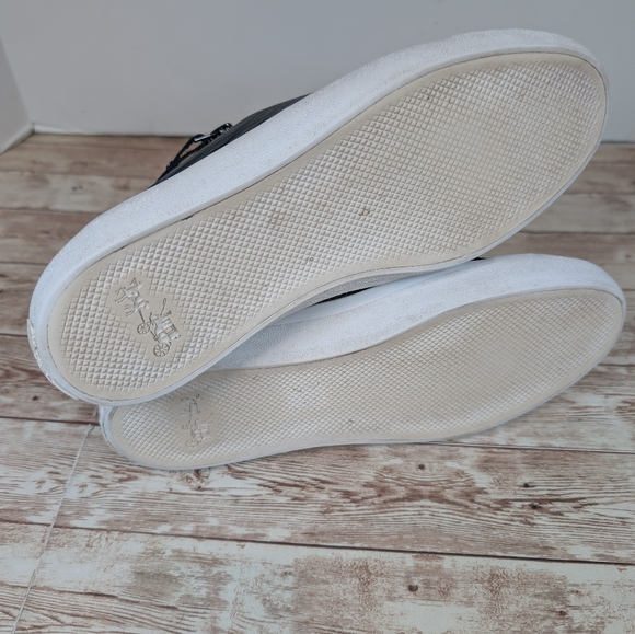 Coach Empire Zipper Leather Black Low Top Sneaker Tennis Shoes Women's Size 7 B - Picture 16 of 16